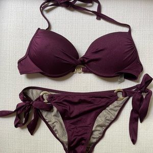 🛍SOLD🛍Victoria’s Secret Very Sexy Push Up Bikini Set- Deep Purple Plum